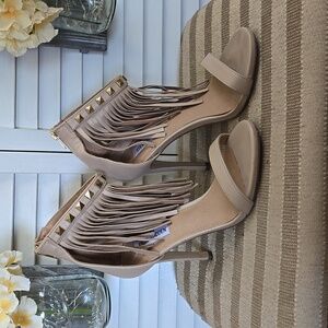 HEELS, STEVE MADDED, 8M, TAUPE/NUDE